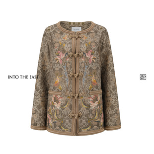 Into The East己印宽松手工扣西装外套