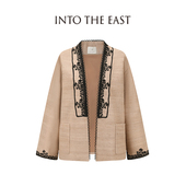 East己印柞蚕丝手工钉珠落肩袖 Into The 外套