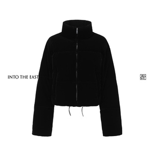 Into The East己印黑色立领羽绒服