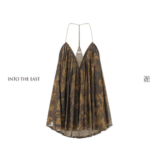 Into The East己印茛苕油彩深v吊带上衣