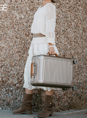 LEGE2026时尚全铝箱20寸登机箱拉杆箱行李箱旅行箱密码皮箱男女