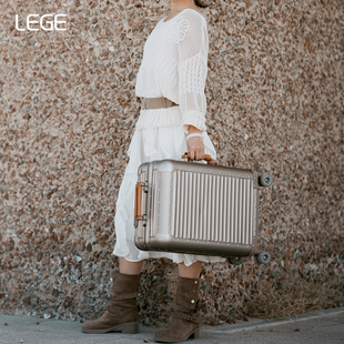 LEGE2026时尚全铝箱20寸登机箱拉杆箱行李箱旅行箱密码皮箱男女