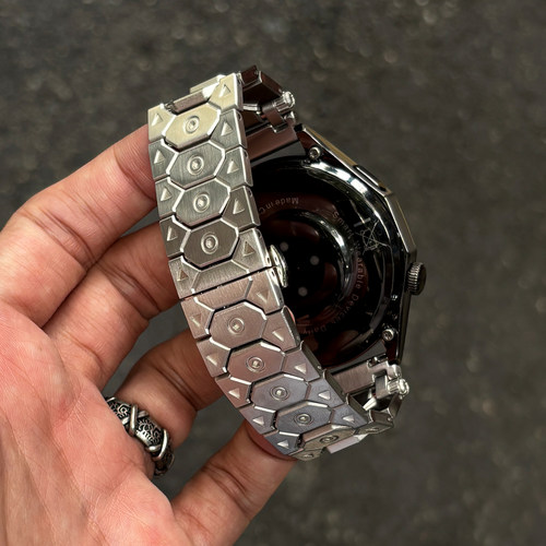 幺诺适用华为手表Watch5/gt6新款表带watch4男gt2pro八角泰坦实心钢带3pronew个性机甲金属腕带buds非凡大师