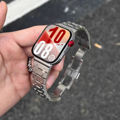 适用华为watchFit4/4pro不锈钢AP金属表带fit4新款轻奢感watchfit3防水运动时尚原装扣三四代腕带夏男女生款