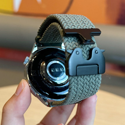 适用华为GT5/4pro表带gt4手表降落伞不锈钢22mm弹扣表带GT3替换带watch弹力尼龙编织ES运动gt2荣耀magic2腕带