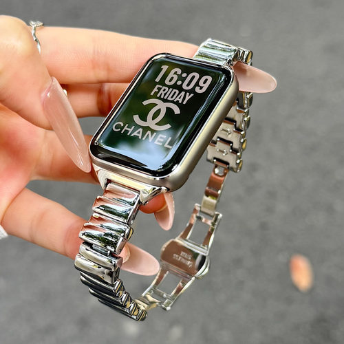 适用小米手环9pro不规则金属新款表带小米8pro夏季小香风红米watch5金属时尚女生细款redmi 4高级感替换腕带