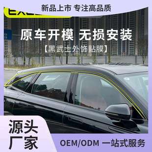 星途瑶光CDM车窗饰条贴纸机盖金边改色黑武士贴膜车身黑化改装