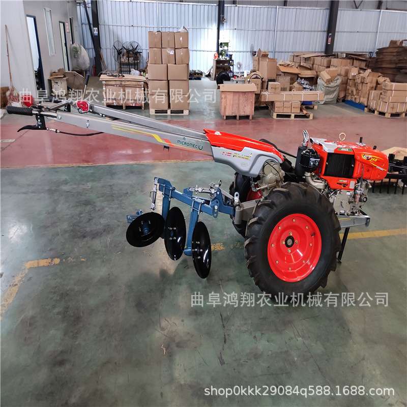 水旱打田柴油手扶拖拉机多功能小型旋耕机农用运输翻地手扶拖拉机