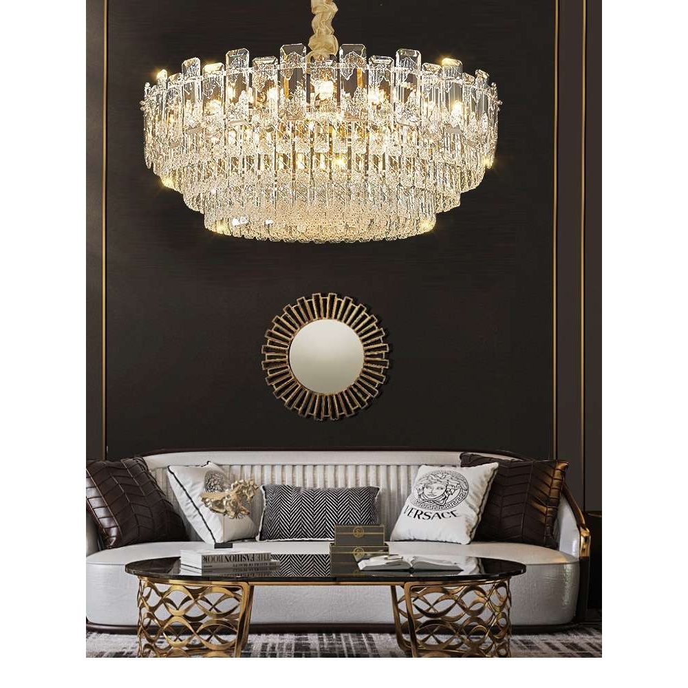 客厅吊灯轻奢水晶灯2025年新款后现代简约设计师豪华全屋套餐灯具