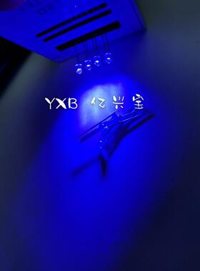 F3白发蓝短脚无边4.1高度矮胶体白发蓝F3蓝色4.1mm高亮直插发光管