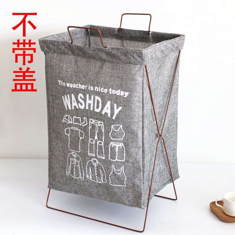 简约布艺脏衣服收纳筐可折叠防水家用脏衣篮收纳袋脏衣篓桶框卧室