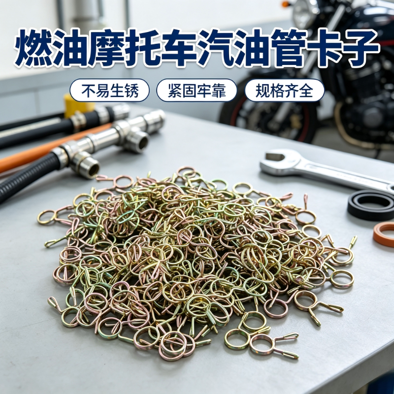 燃油管摩托车油管卡子踏板车汽油管卡8mm油管摩托车卡箍卡扣夹子图片