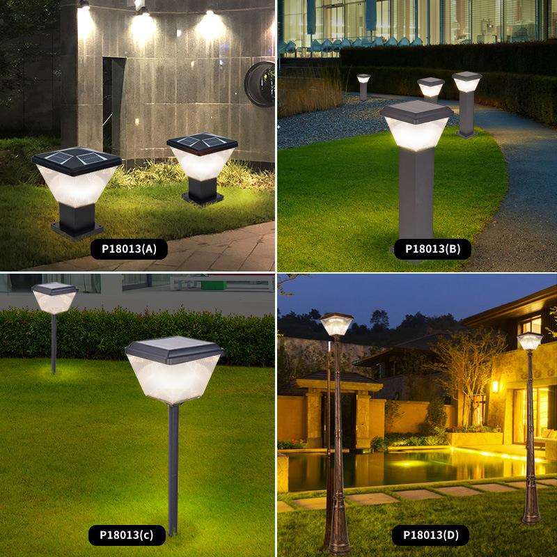 方形太阳能草坪灯户外庭院灯花园大门防水led氛围景观灯草坪灯