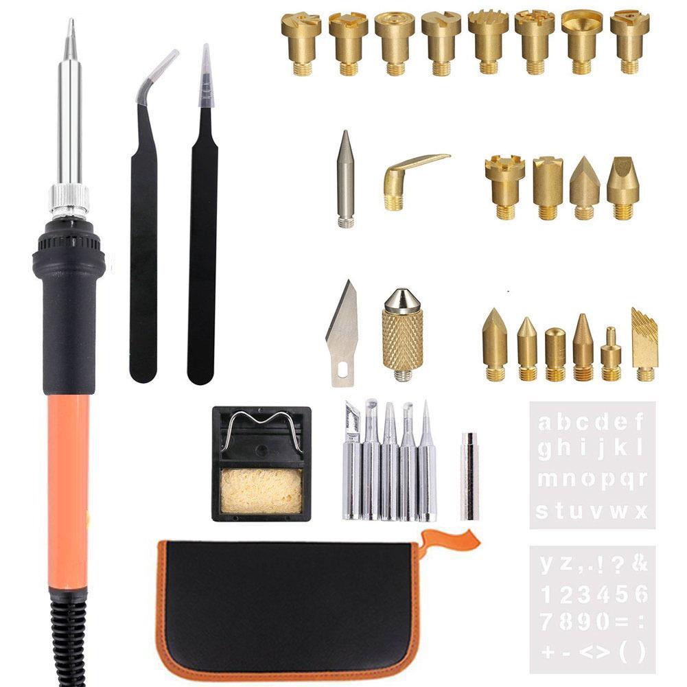 可调温雕刻电烙铁 30件雕刻工具110V套装 雕刻烙画烙铁 烫画工具