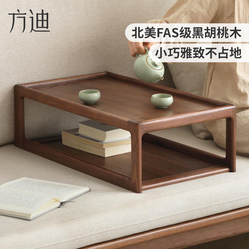 J^实木炕几黑胡桃木茶几罗汉床茶桌日式榻榻米茶台阳台飘窗