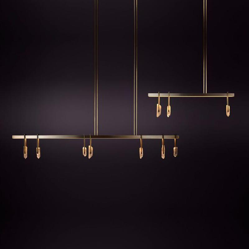 古镇工厂中山工厂直销简约餐厅长条水晶艺术吊灯别墅酒店前台吧台