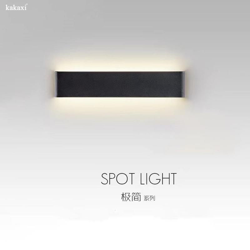 极简LED长条壁灯简约铝材卧室过道灯楼梯墙壁灯卫生间浴室镜前灯