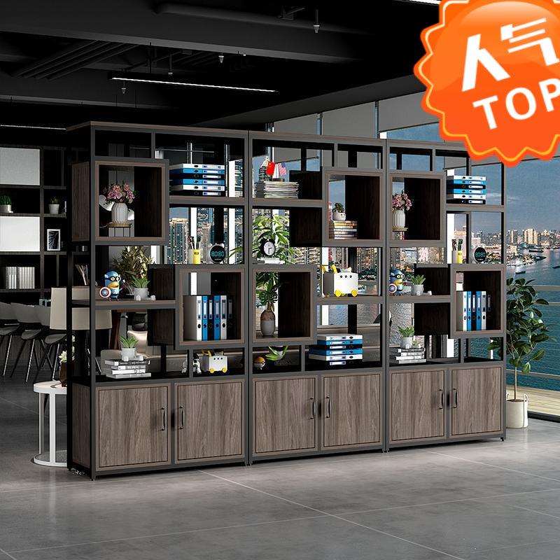 隔断置物架书架落地工业风客厅铁艺屏风办公室柜墙餐厅装饰玄关