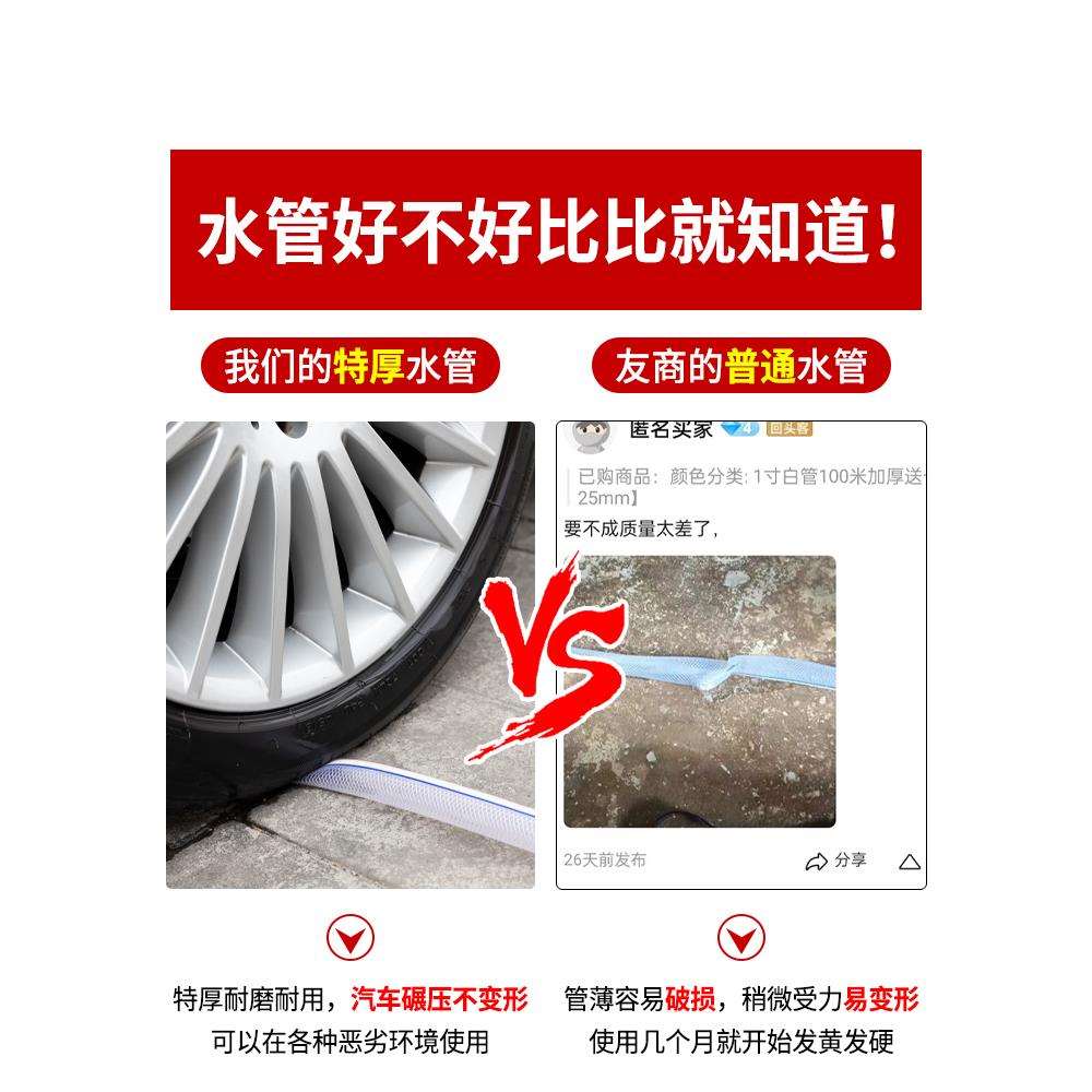 ll水管软管浇水46分1寸洗车冬天防冻家用自来水塑料水管牛筋耐用