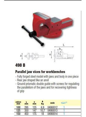 [含税]USAG乌沙克498 B台虎钳