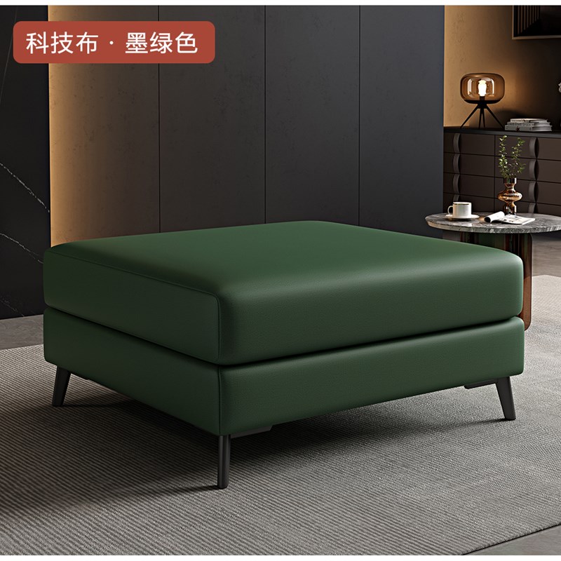 轻奢单个沙发脚踏m沙发凳科技布方形放脚凳贵妃放脚凳定制沙发方