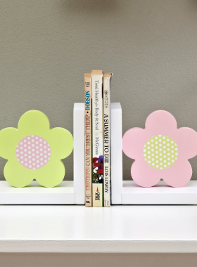 欧式创意书档书立架书靠儿童样板房桌面装饰木摆件卡通W时尚家居