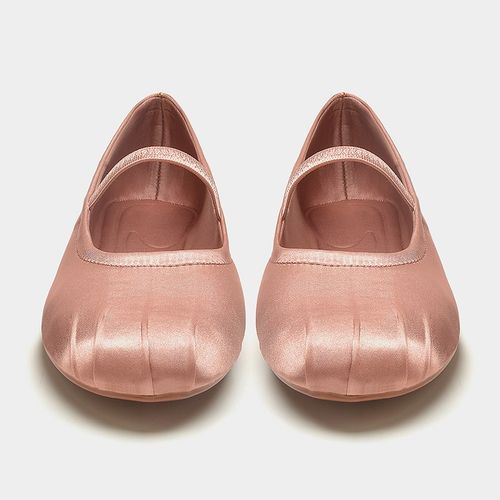 胖头鱼春季新款 韩版浅口平底单鞋绸缎面料43码黑色粉色大码鞋