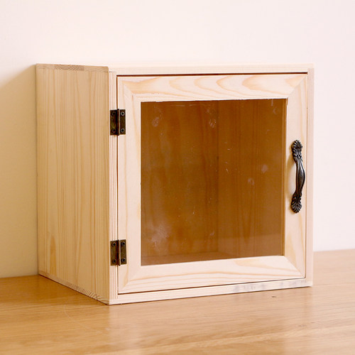 小资纳实木桌面展示收纳盒