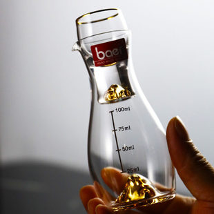 中式 水晶玻璃一口小烈酒杯子盅 高档家用一壶一杯白酒杯分酒器套装