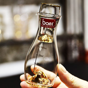 中式 水晶玻璃一口小烈酒杯子盅 高档家用一壶一杯白酒杯分酒器套装