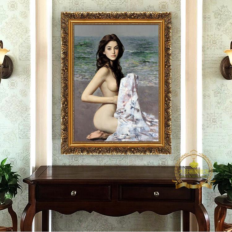 欧式美女艺术挂画酒店卫生间装饰现代装饰画