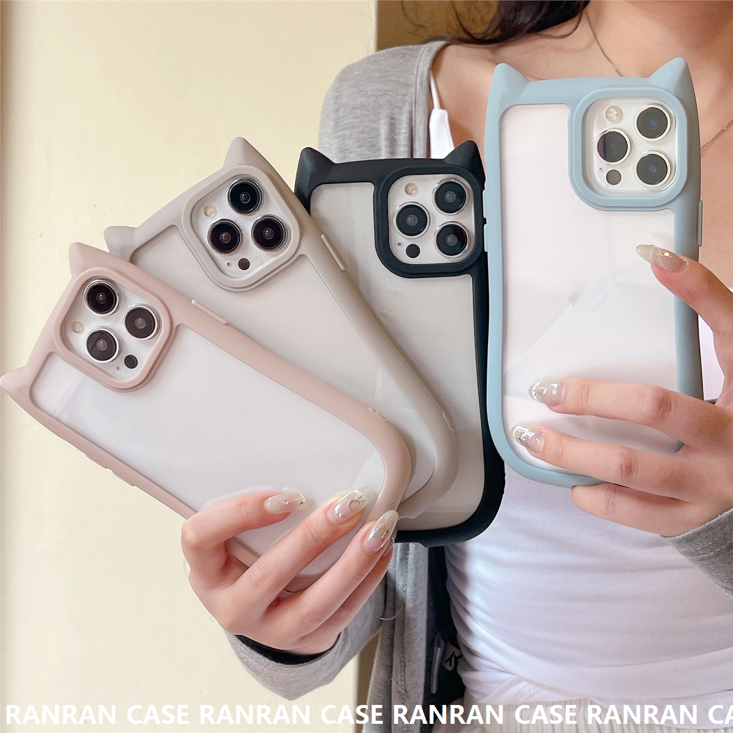 亚克力高版本猫耳朵适用iPhone15pro max苹果17手机包14/13软壳16,运动包/户外包/配件,证件包,淘宝优惠券,粉丝福利购,淘宝优惠卷