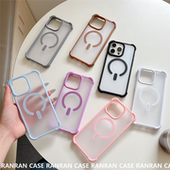 简约肤感磨砂磁吸壳适用iPhone16pro max手机包苹果17防摔壳14