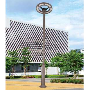 4米LED庭院灯50W生产厂家直销路灯发光灯杆方向盘圆形灯头景观灯