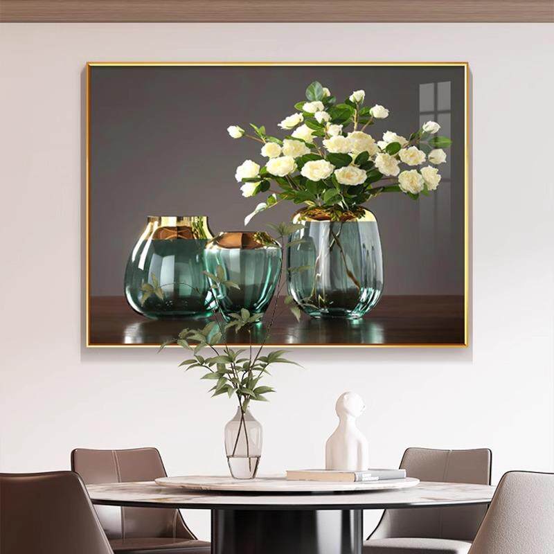 餐厅装饰画轻奢高级感现代简约2024新款客厅挂画餐桌饭厅背景壁画