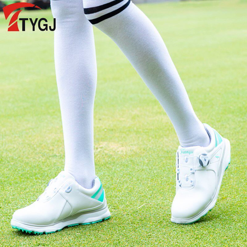 新款高尔夫球鞋 女士旋转鞋带y防滑固定钉 防水透气 亲子运动鞋