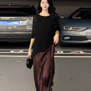 休闲洋气百搭吊带连衣 夏装 搭配一整套时尚 透气防晒长袖 上衣G女款