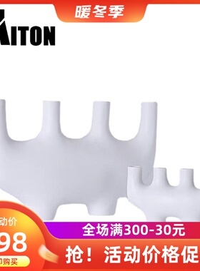 现代艺术白色火苗浪漫烛台摆件软装饰品样板间客厅茶几餐桌摆设品