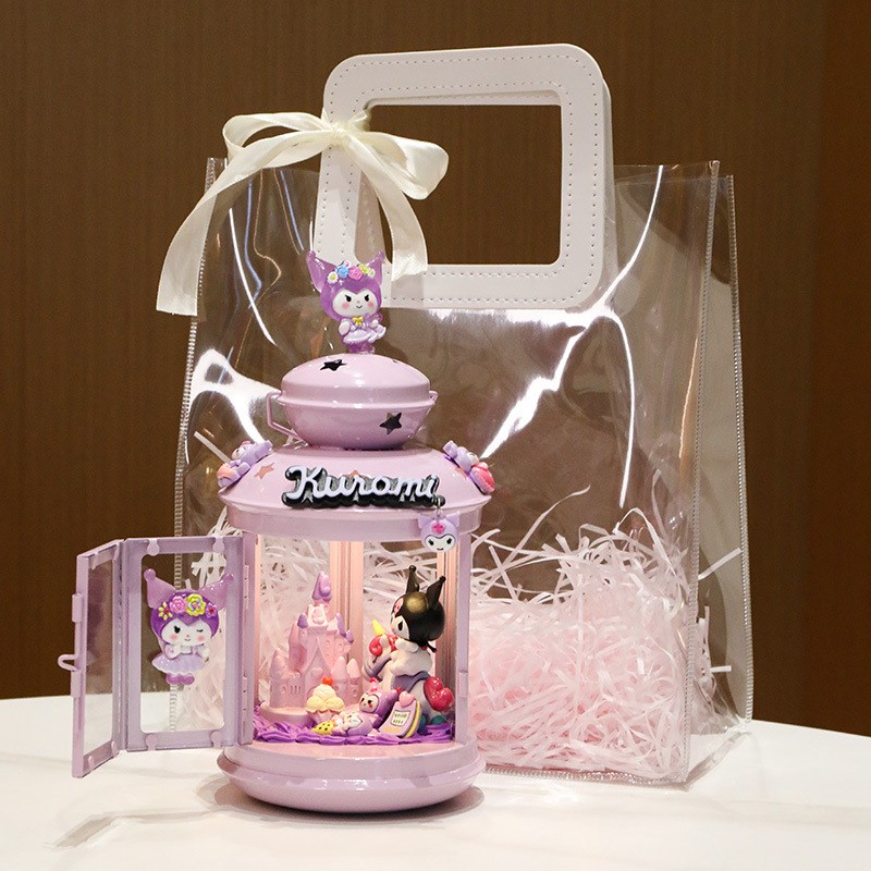 复古铁艺烛台圣诞节奶油胶DIY手提灯 儿童玩具女孩发光美丽小夜灯