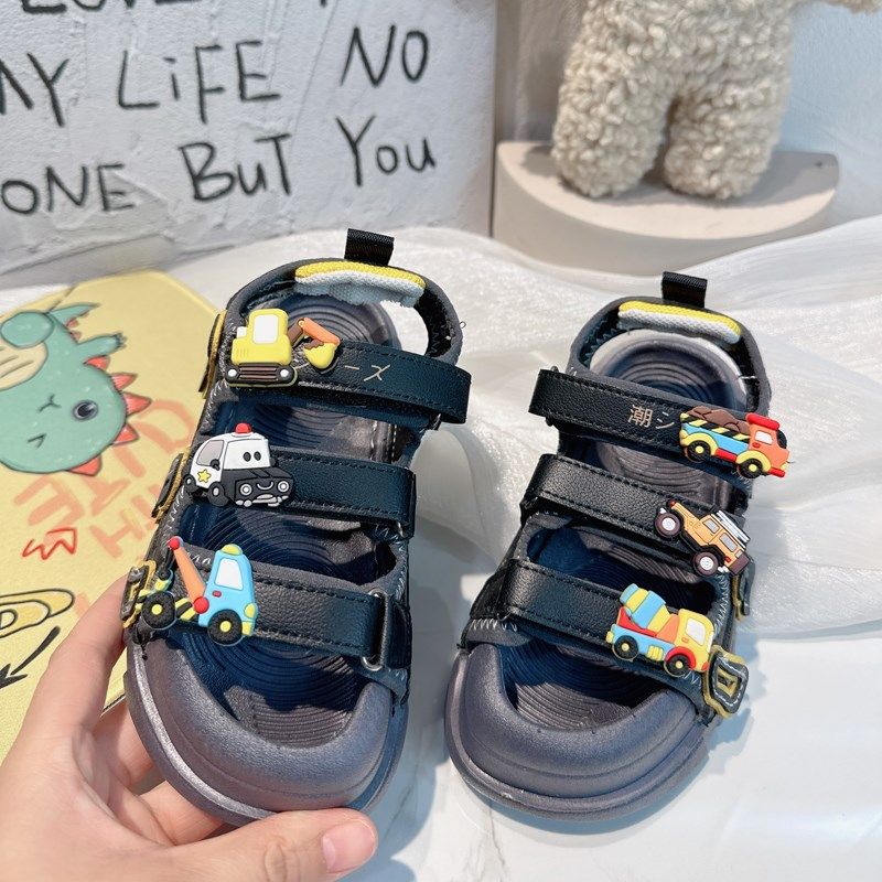 男童黑色凉鞋2025新款夏季软底防滑包头男孩宝宝鞋儿童夏款沙滩鞋,童鞋/婴儿鞋/亲子鞋,凉鞋,淘宝优惠券,粉丝福利购,淘宝优惠卷