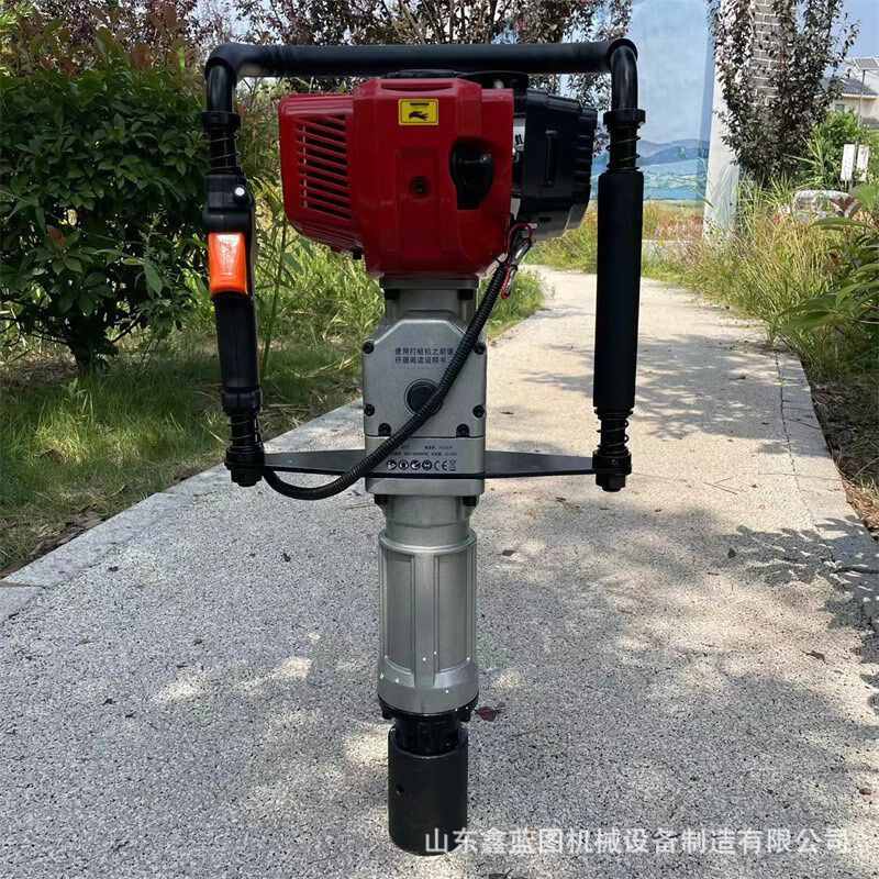 小型手持打桩机户外钢管打墩机园林绿化围栏埋桩河道加固植桩机
