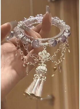 西域圣女 苗疆异域铃铛流苏手链多层新中式汉服配饰中国风女