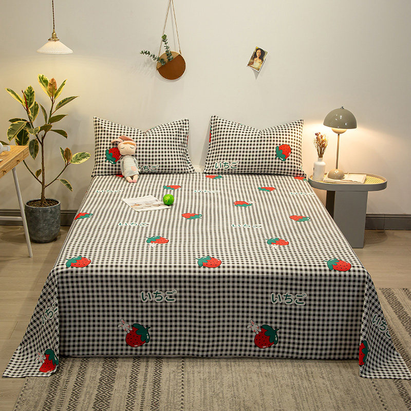 全棉斜纹床单单件纯棉夏季学生宿舍单人1.2m1.5m床双人被X单1.8m