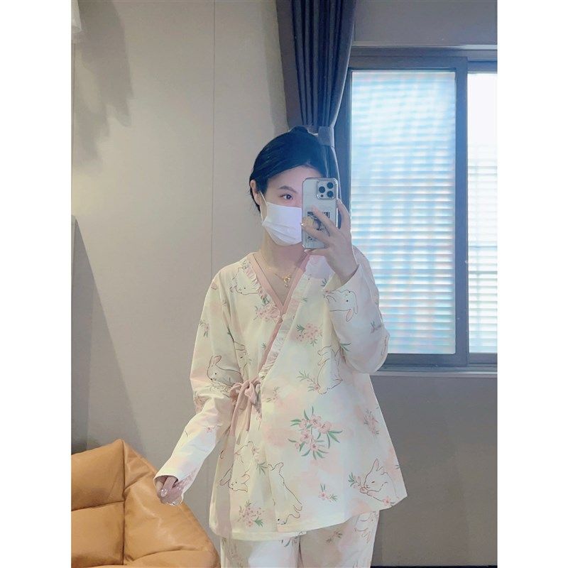 春秋薄款和服月子服孕妇睡衣产妇产后哺乳喂奶纯棉大码待产家居服,孕妇装/孕产妇用品/营养,家居服套装,淘宝优惠券,粉丝福利购,淘宝优惠卷