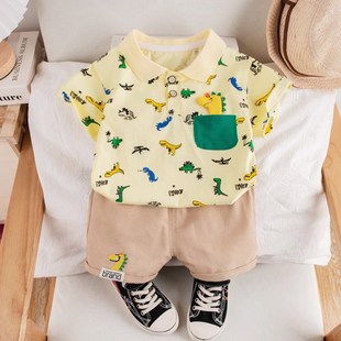 男宝宝夏装1周岁9九12q一8八6六7十5个月婴儿夏季衣服分体男孩套