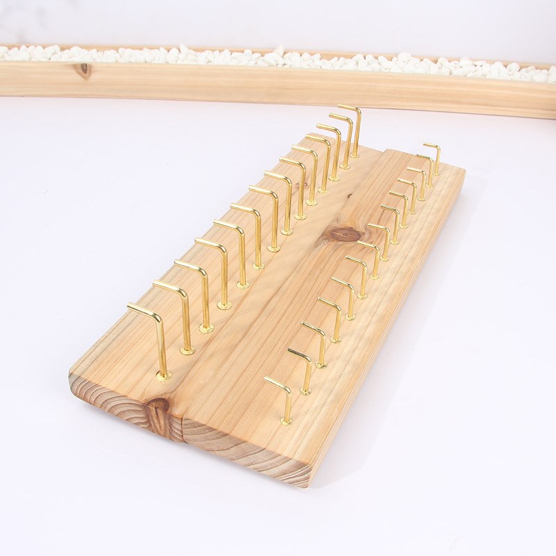 创意实木首饰架项链收纳架饰品展示架挂墙上项链架子原木墙壁挂钩