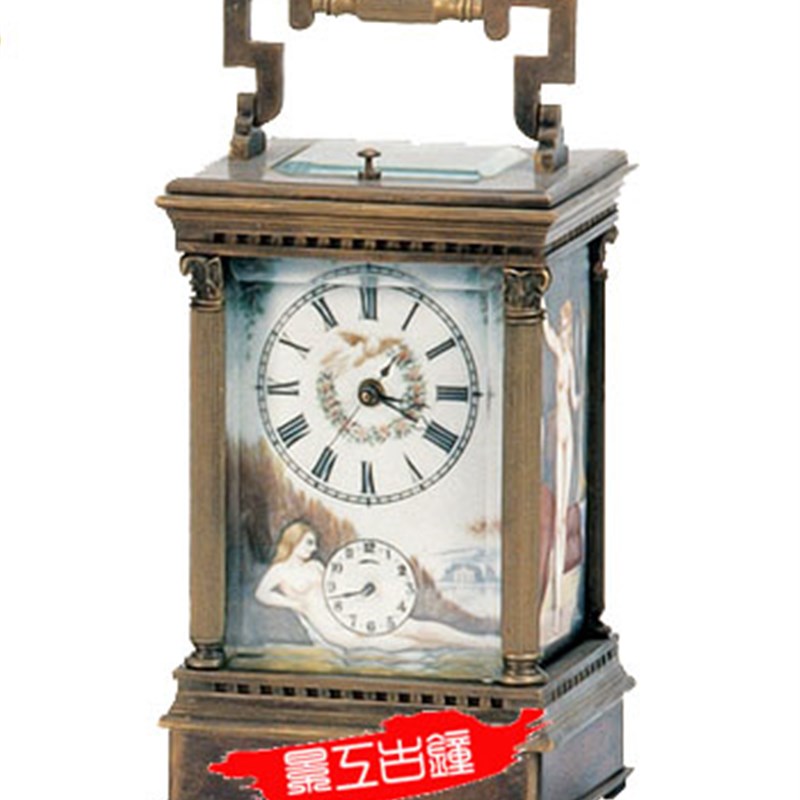 钟表 座钟 台钟 欧式 机械 古典 法国 双盘皮套钟