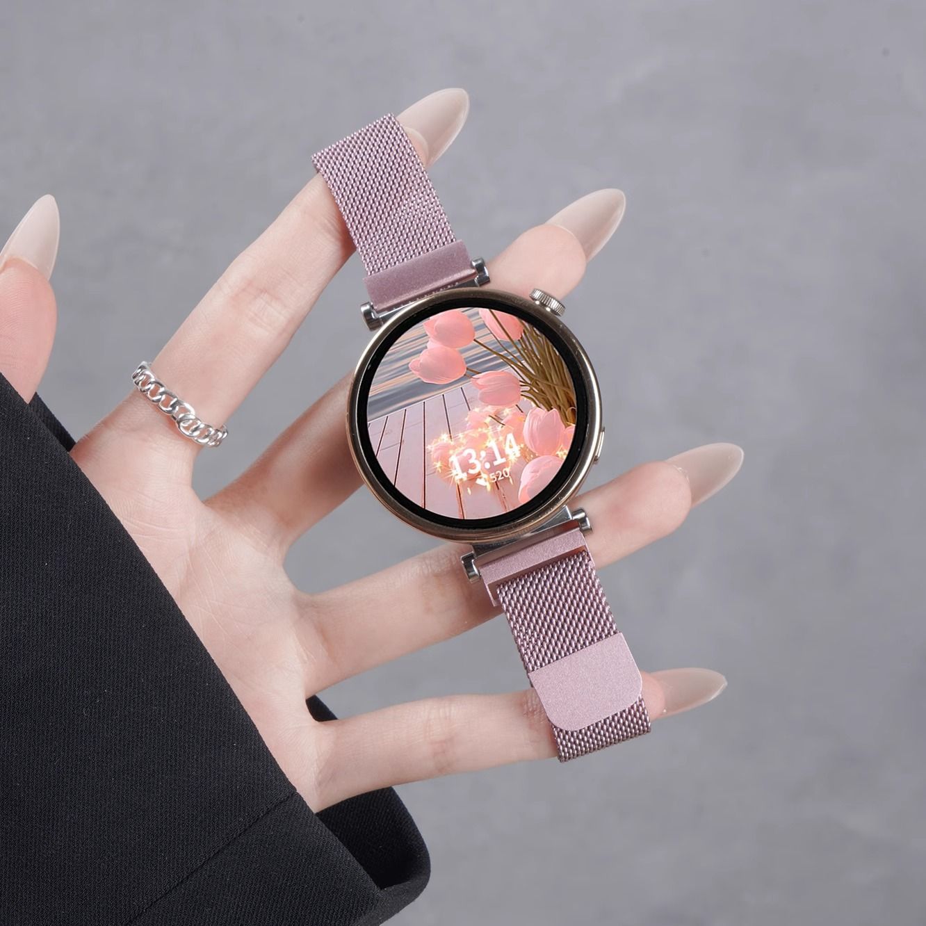 适用荣耀手表FIT表链磁吸米兰尼斯HONOR watchfit表带活力雅致版