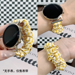 适用华为GT6/5/4手表表带弹力布格子大肠圈腕带GT3/2个性watch5/4/3创意GT5pro高级ins风荣耀GS4替换表带41mm