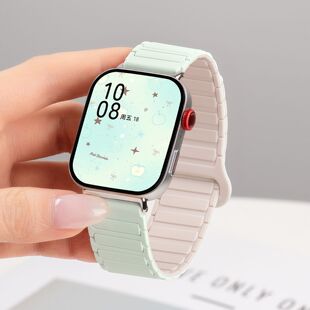 适用华为fit4表带watchfit3硅胶腕带pro磁吸夏天男女 新款 夏季